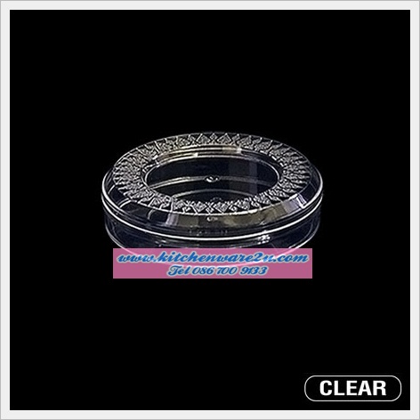 P05116 กล่องกลมใส ลายไทย กว้าง 25.5 ยาว 25.5 สูง 6.5 ซม. พลาสติกเนื้อแข็ง 1600 มิลลิลิตร No.2481 ราคาส่ง 1 โหล: 12 ใบ:เฉลี่ย 100 บต่อใบ
