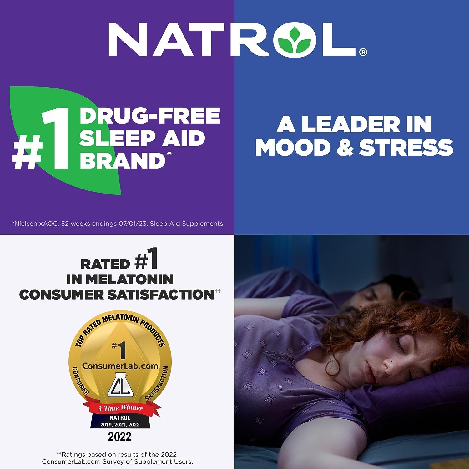 กัมมี่เสริมการนอนหลับสำหรับผู้ใหญ่ NATROL Sleep Melatonin Gummies 10mg (90 Gummies)