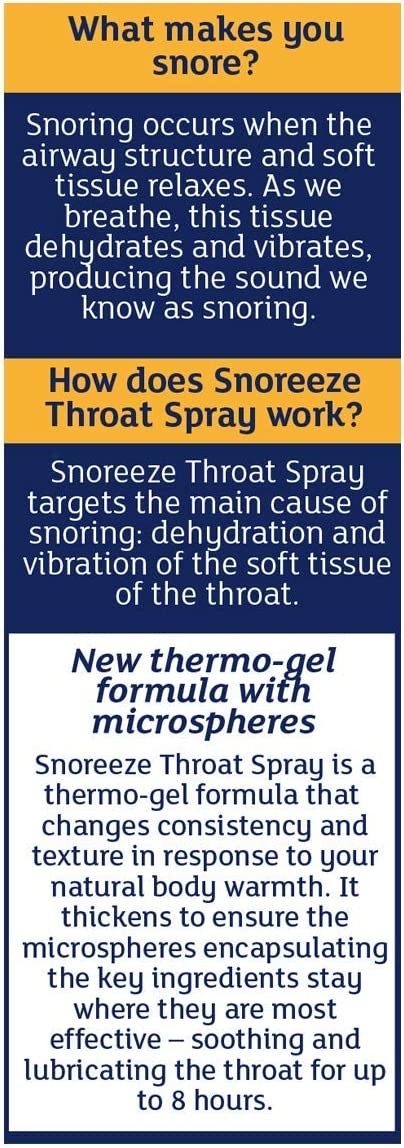 สเปรย์บรรเทาอาการนอนกรน SNOREEZE Anti-Snoring Throat Spray (14 ml)
