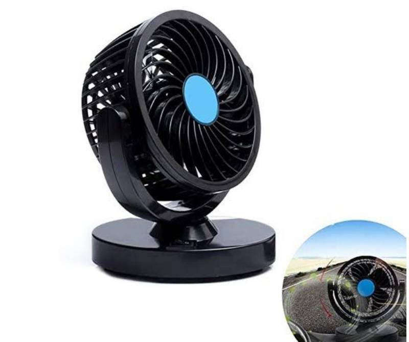 พัดลมติดรถยนต์ พัดลมระบายความร้อนในรถยนต์DC12/24Vปรับได้360องศา