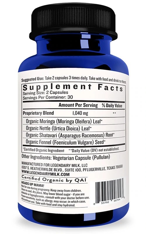 วิตามินบำรุงคุณภาพน้ำนมสำหรับคุณแม่ Legendairy Milk Milkapalooza (60 Capsules)
