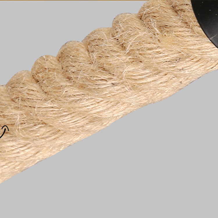 โคมไฟแขวนเพดานสไตล์วินเทจสีดำลายเชือกเกลียวคลื่น 5 ดวง [RT054]