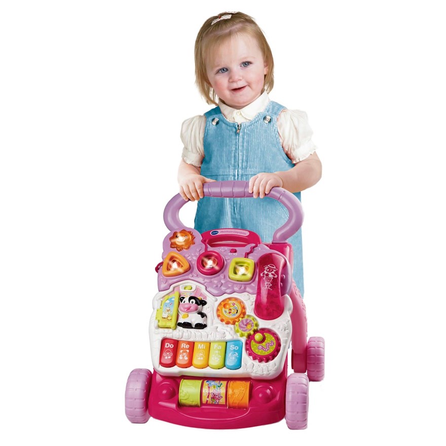 รถผลักเดินปรับหนืดได้ VTech Sit-To-Stand Learning Walker - Pink