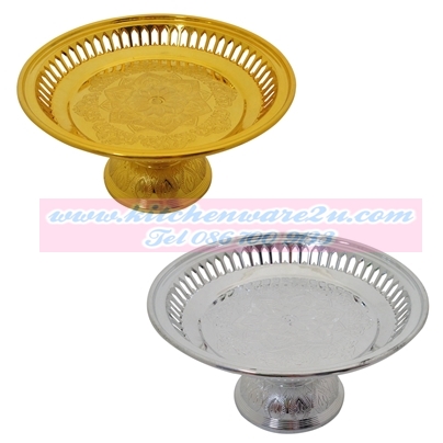 P00771 พานรัตนโกสินทร์ 27 เซนติเมตร LB A-1024 (ราคาส่งต่อ 12 ใบ:เฉลี่ย 110 บต่อใบ)