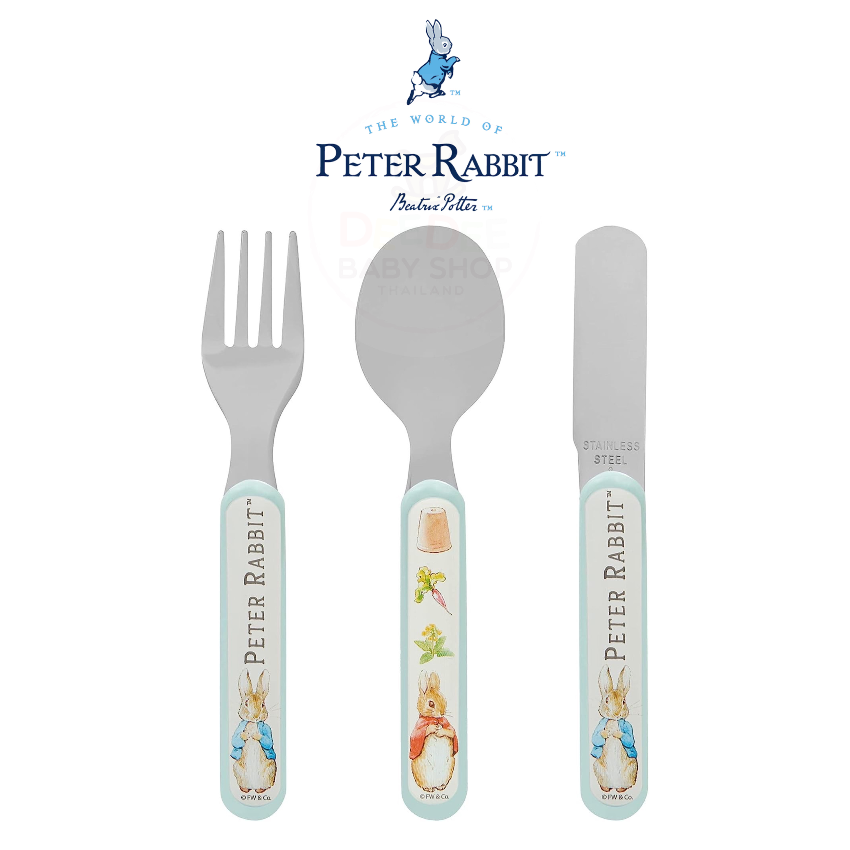 ชุดช้อนส้อมและมีดสำหรับเด็ก DNC The World of Peter Rabbit Cutlery Set