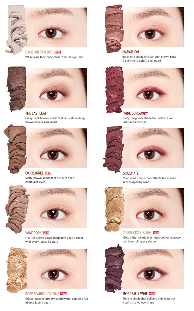 (Clearance Exp10/22) Etude House Play Color Eyes # Wine Party อายแชโดว์พาเลท บรรจุ 10 เฉดสีสวย เนรมิตให้ดวงตาคู่สวย ดูโดดเด่น เรียบหรู คลาสสิค