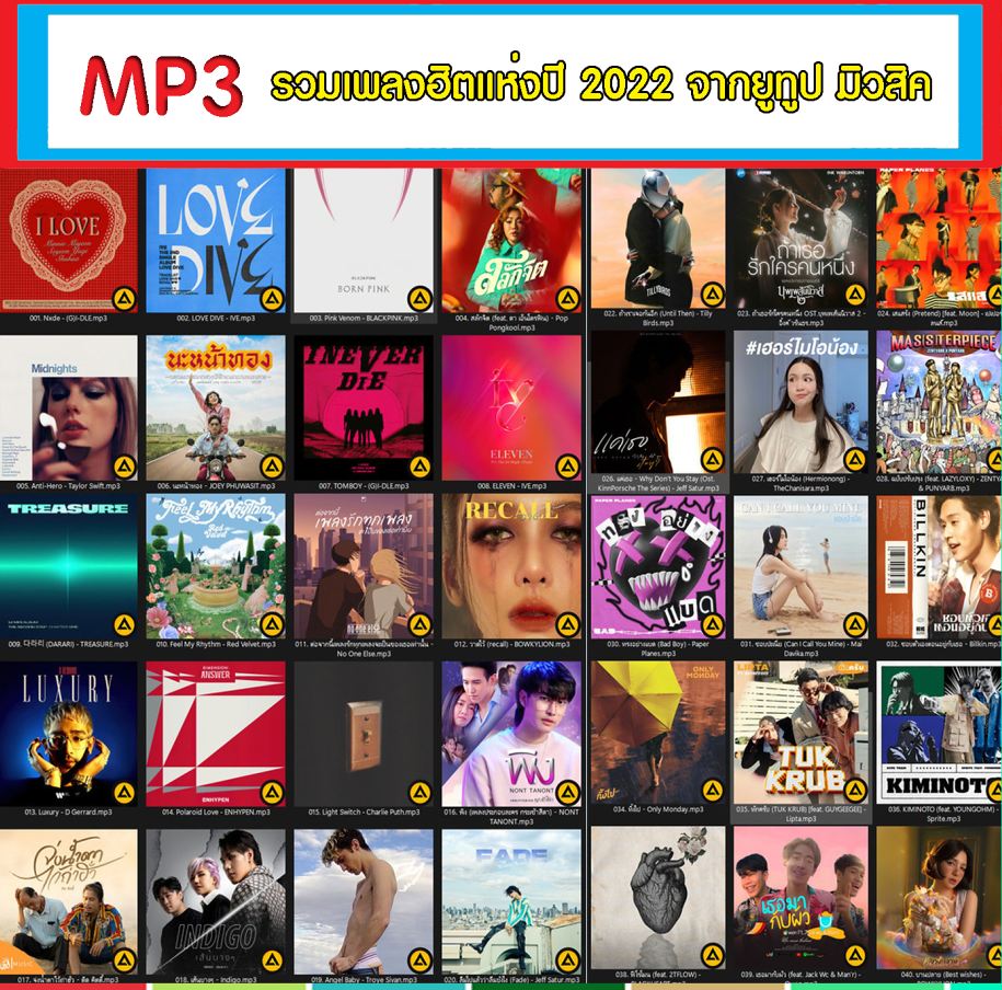 รวมเพลงฮิตแห่งปี 2022 จากยูทูป มิวสิค ( 1 CD )
