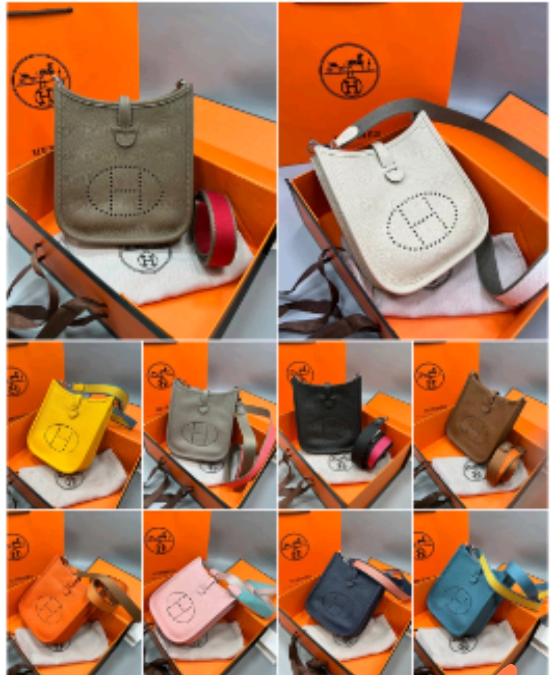 กระเป๋า hm evelyn mini 7 นิ้ว สาย 2 สี มีหลายสี ถามเพิ่มเติมได้ค่ะ สต็อกเปลี่ยนตลอด
