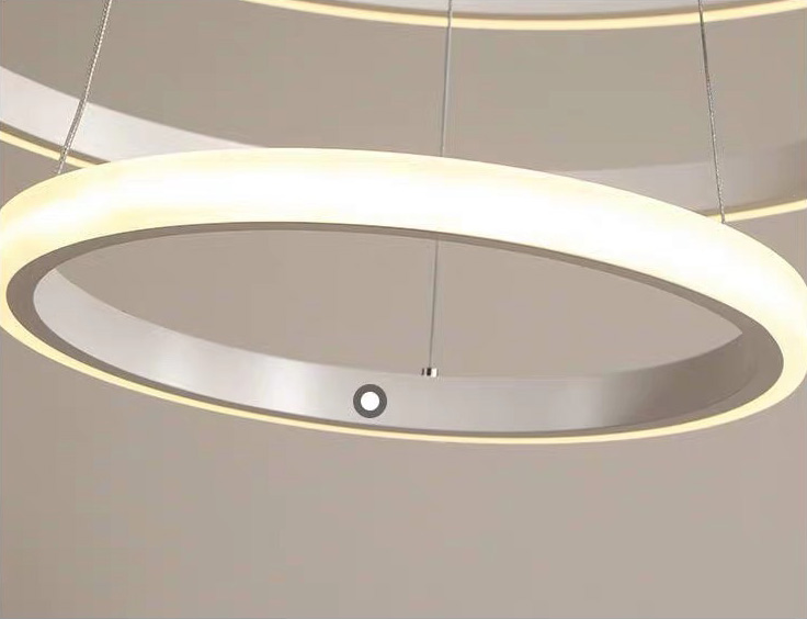 โคมไฟแขวนเพดานทรงวงแหวนกลม LED สไตล์โมเดิร์นปรับเอียงได้ [C-8821]