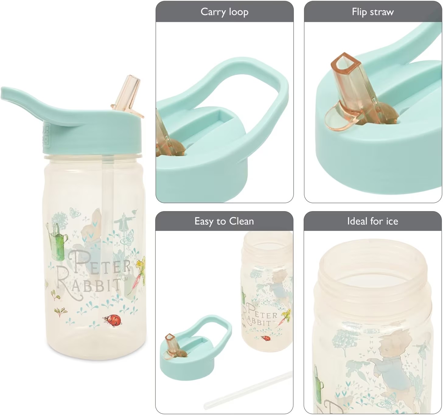 กระติกน้ำแบบหลอดดื่มสำหรับเด็ก Polar Gear Peter Rabbit Nostalgia Sport Bottle 400ml
