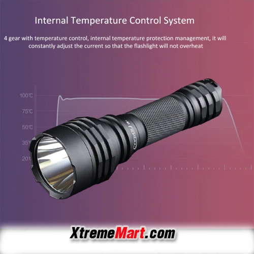 ไฟฉายพกพา Convoy C8+ SST40 แสงขาว 2000LM LED Portable Flashlight (สีดำ)