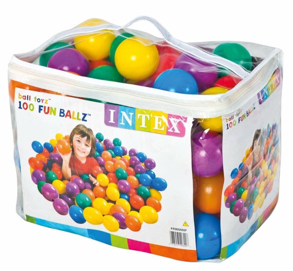 ลูกบอลปลอดสารพิษ Intex 100 Fun Ballz (6CM)