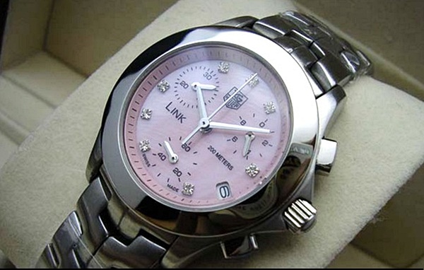 นาฬิกา Tag Heuer เกรด Mirror รุ่น Link Chronograph Sharapova สีเงิน สายเลสสีเงิน หน้าปัดสีชมพู สวยในแบบคุณ