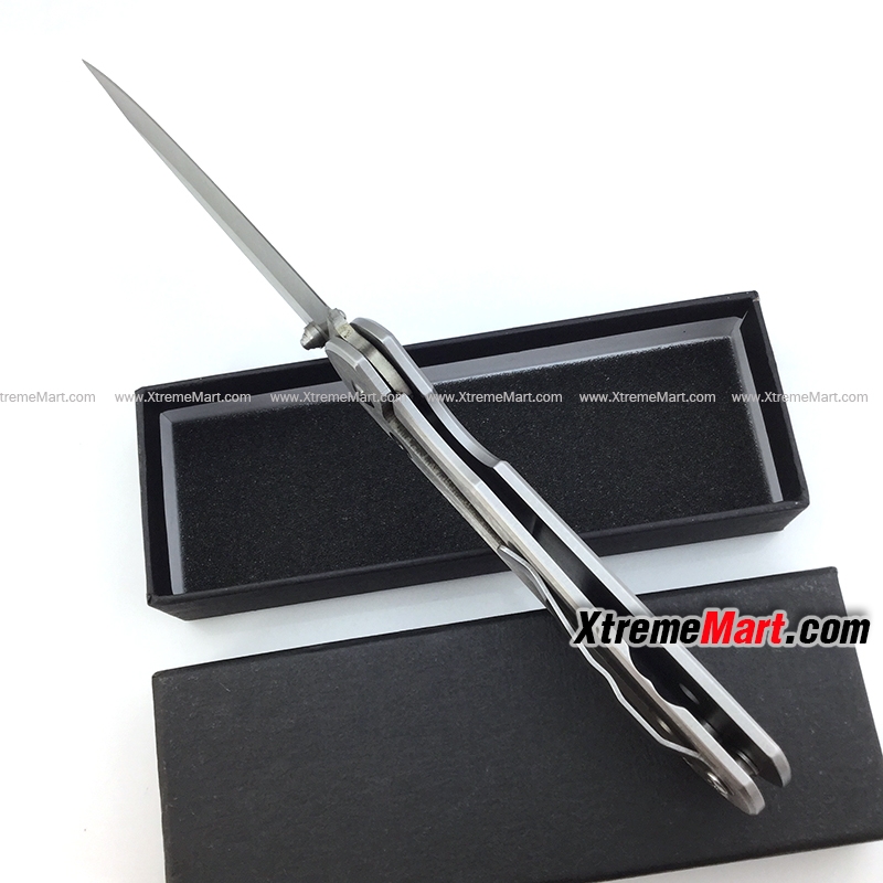 มีดพับ Chris Reeve รุ่น Sebenza 35 Stainless Steel Folding Knife (สีเงิน)