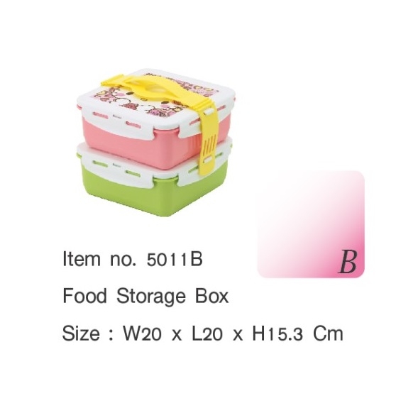 P10440 ปิ่นโต 2 ชั้น ฝาล๊อค ลายคิตตี้ (20*20*15.3 cm) เกรดเอ สีสวย ลิขสิทธิ์ถูกต้อง No.5011B (ราคาส่งต่อ 1 โหล:12 ชุด 130 บ/ชุด)