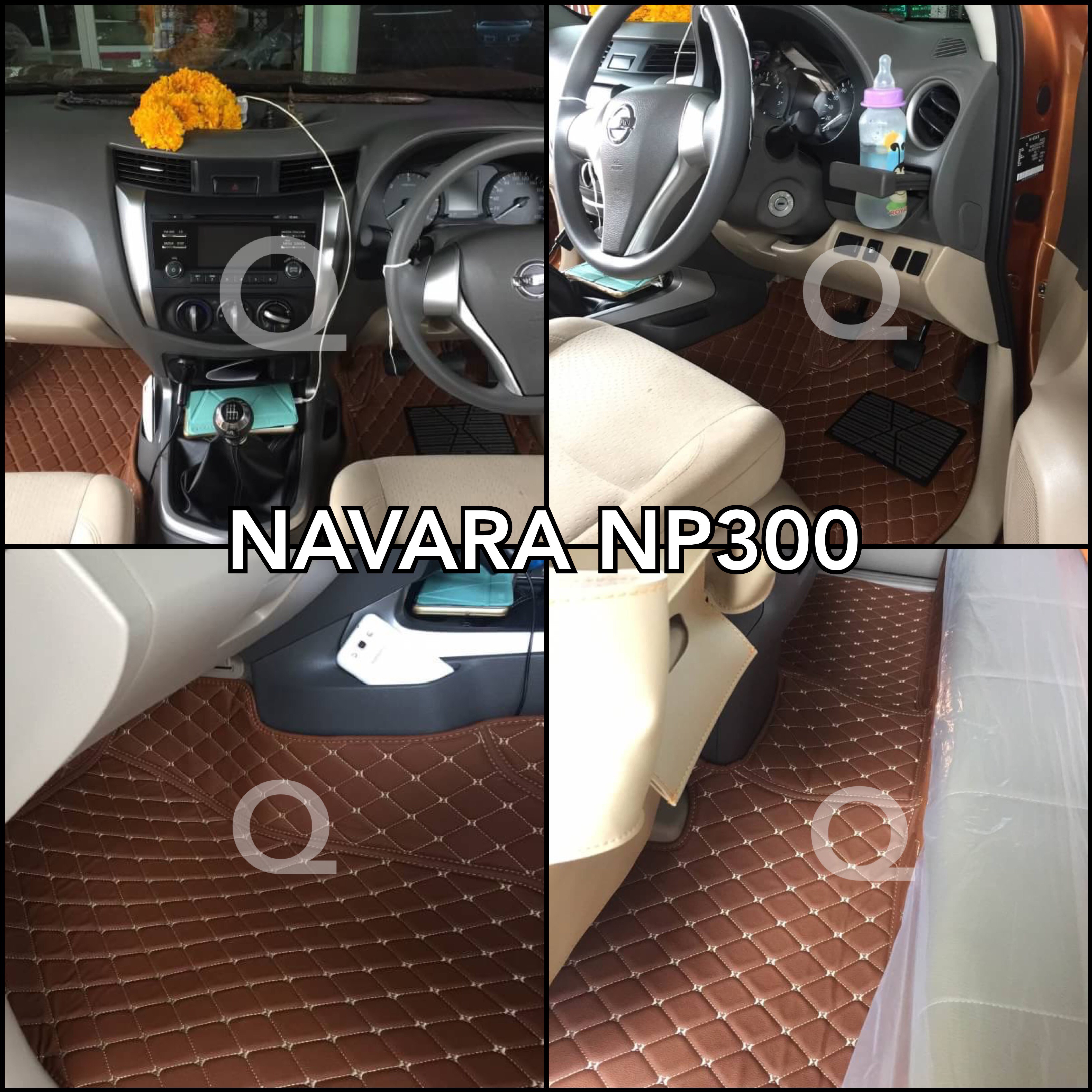 พรม6D พรีเมี่ยม NAVARA NP300 4ประตู รุ่นหนา แท้ ตรงรุ่น เข้ารูป พรมรถยนต์ ฟรีแถม3อย่าง