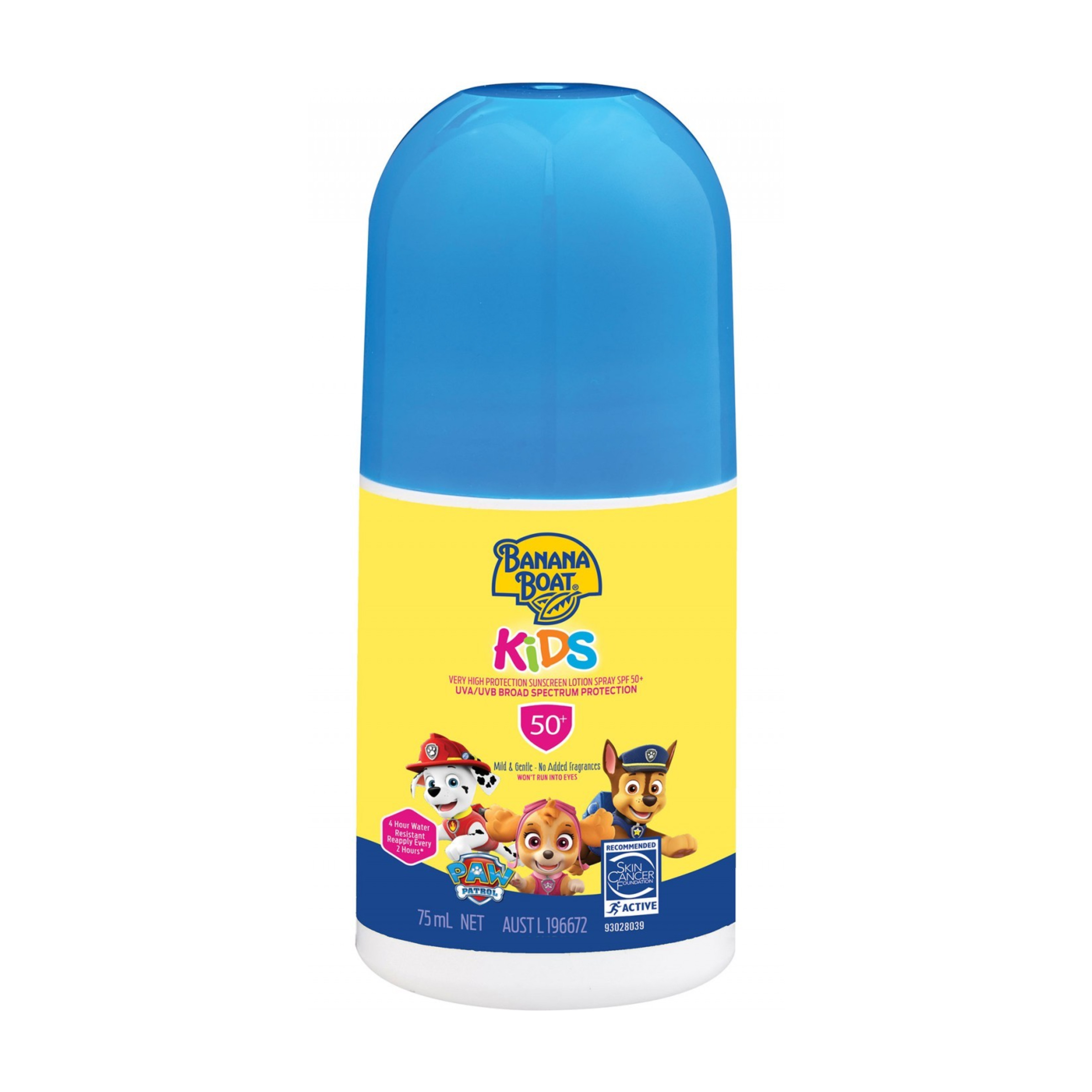 โรลออนกันแดดสำหรับเด็ก Banana Boat Kids Paw Patrol Mild & Gentle Sunscreen Roll-On SPF50+