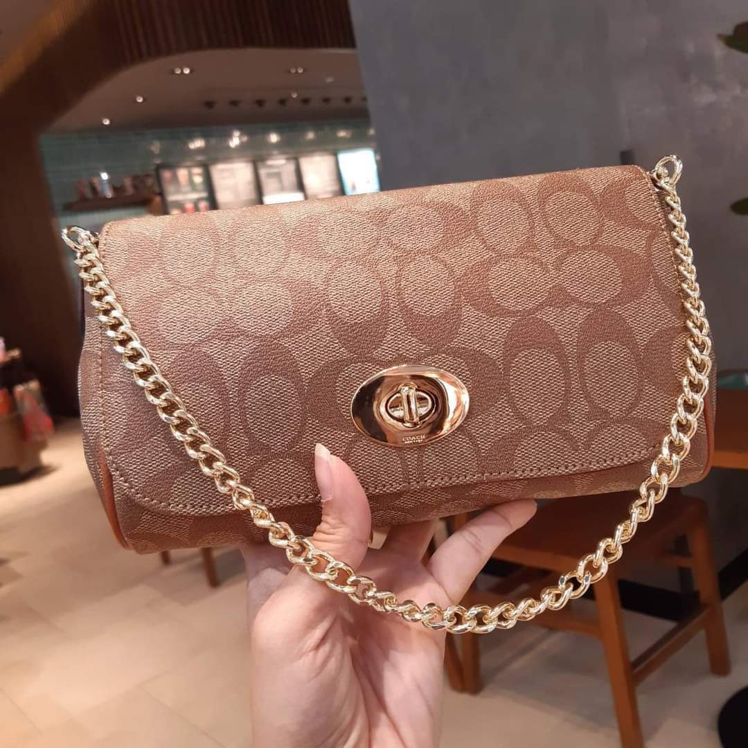 COACH F34615 MINI RUBY CROSSBODY IN SIGNATURE CANVAS (แอดไลน์ก่อนสั่งซื้อ)