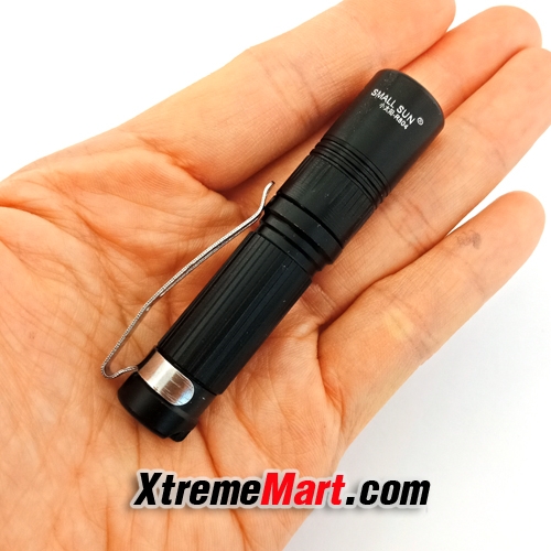 ไฟฉายมินิ SMALL SUN รุ่น ZY-R804 3W สว่าง 200LM แสงขาว Mini Pen Shaped Flashlight-AAA (สีดำ)
