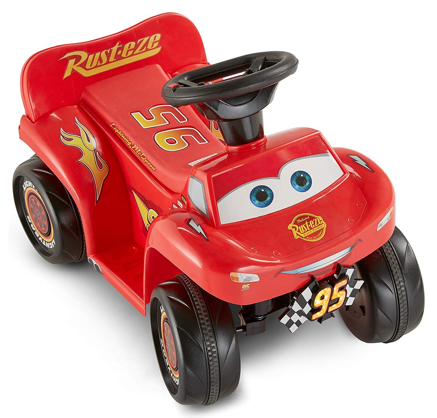รถแบตเตอรี่สำหรับเด็กเล็ก Kid Trax Disney Pixar Cars 3 Lightning McQueen Toddler Ride-On