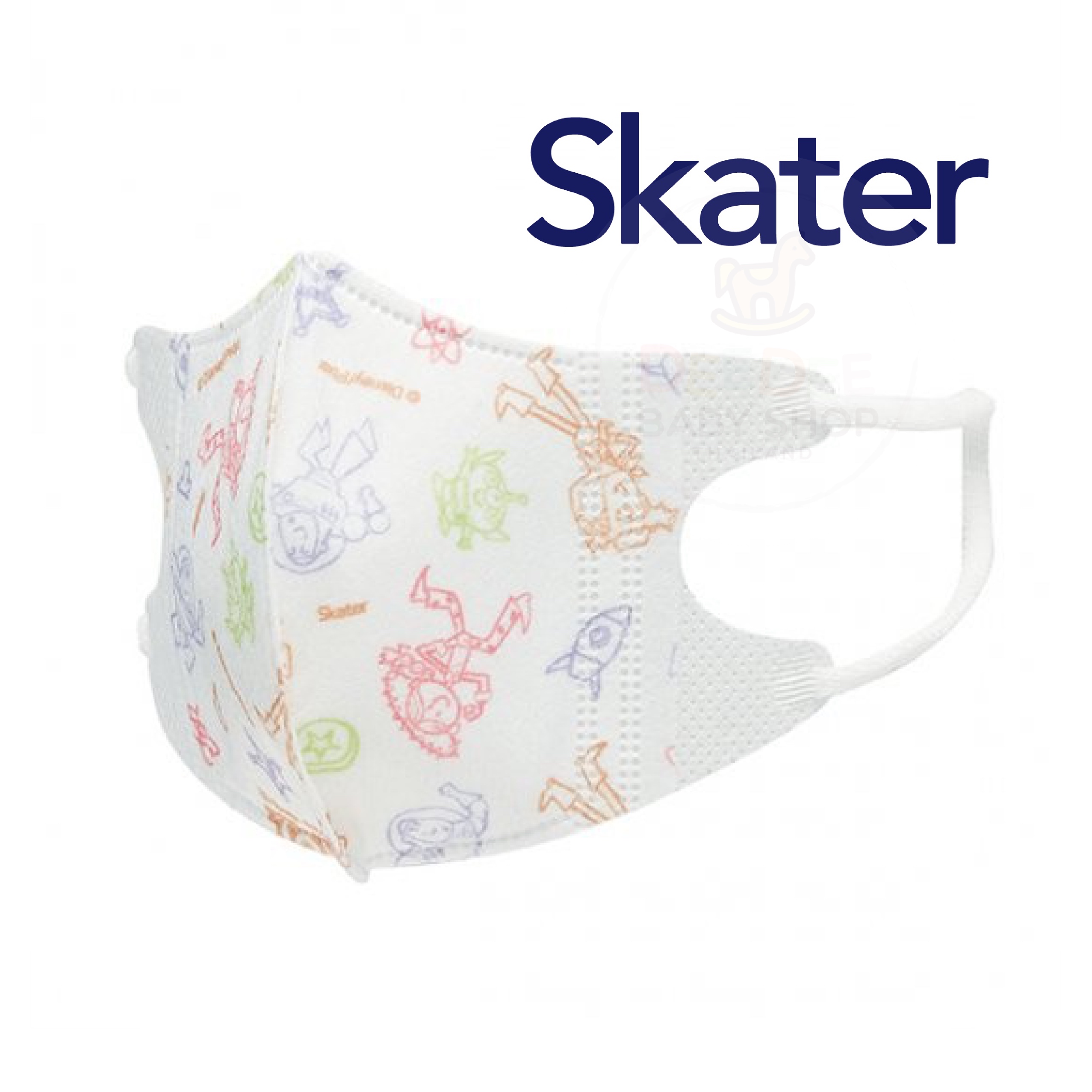 หน้ากากอนามัยสำหรับเด็กเล็ก Skater Disney Toy Story 3D Mask for Children S (Pack of 5)