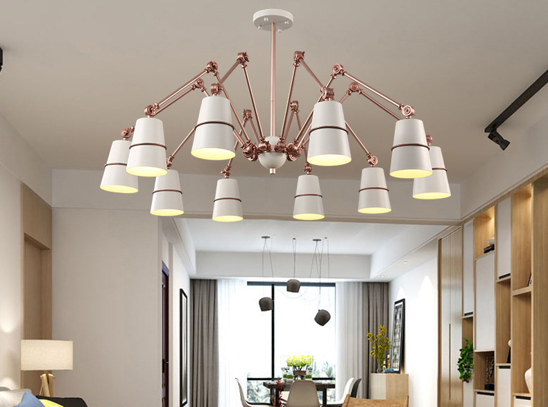 โคมไฟระย้าแมงมุมโมเดิร์น 10 ดวง [N402-White-10]