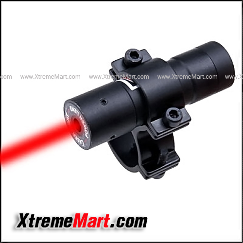 เลเซอร์ติดปืน Laser Radiation Direct Eye Exposure แสงสีแดง ความยาวคลื่น 650 nm พร้อมถ่านและประแจ (สีดำ)