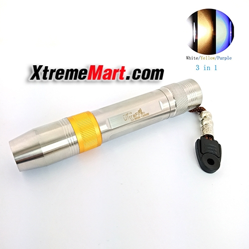 ไฟฉายส่องอัญมณี Ultrafire-BK53 12000W UV/Yellow Light Gem Jewelry Torch Jade Appraisal Flashlight (Silver)