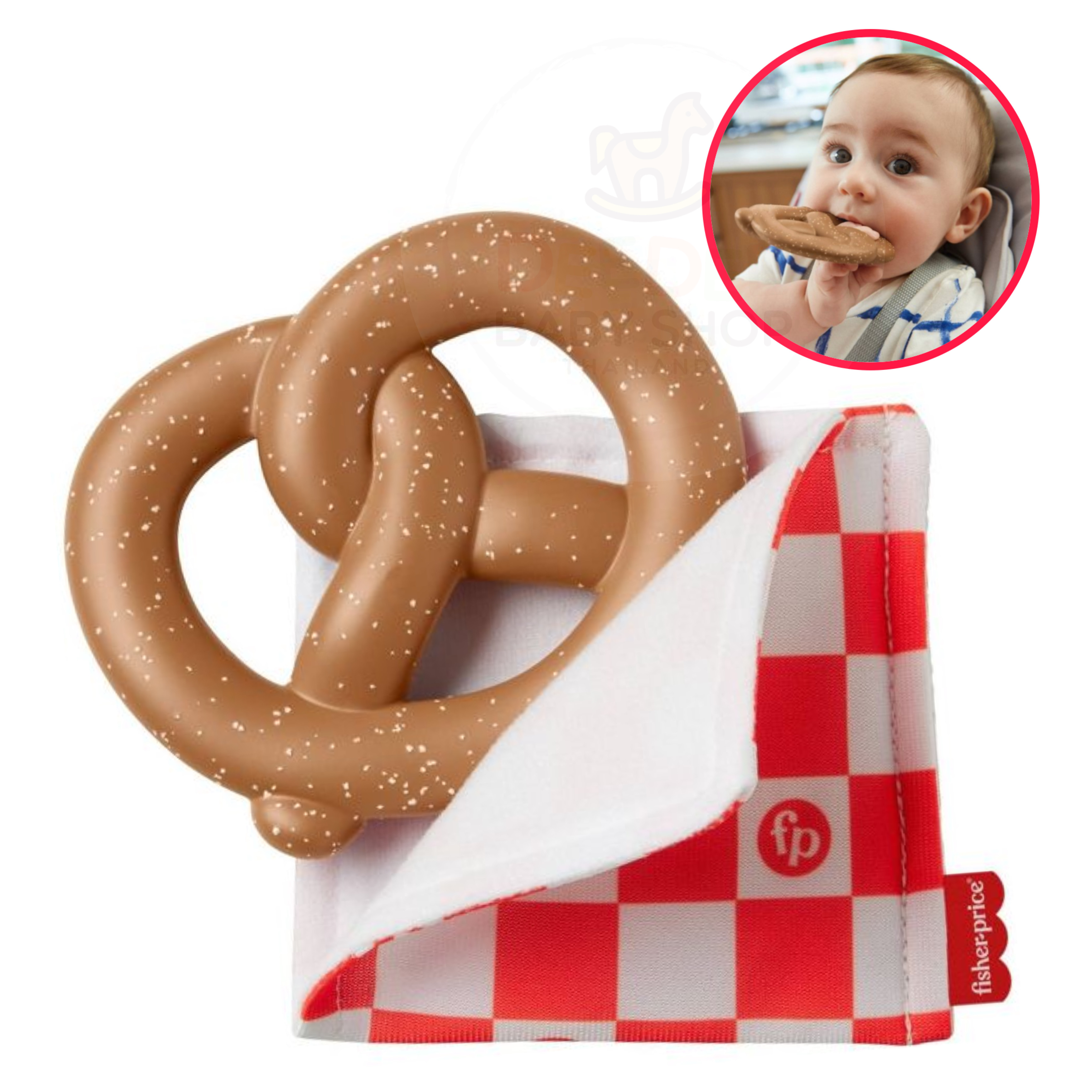 ยางกัดสำหรับทารกและเด็กเล็ก Fisher-Price Pretzel Teether