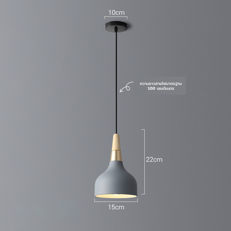 โคมไฟแขวนเพดานหัวจุกไม้ตัดลายสีโรสโกลสไตล์นอร์ดิก [DD-005]