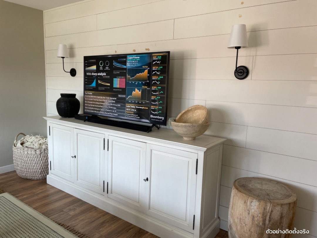 โคมไฟติดผนังภายในสไตล์อเมริกันคลาสสิคก้านทรงตัว L โป๊ะผ้าสีขาว [FB-0228]