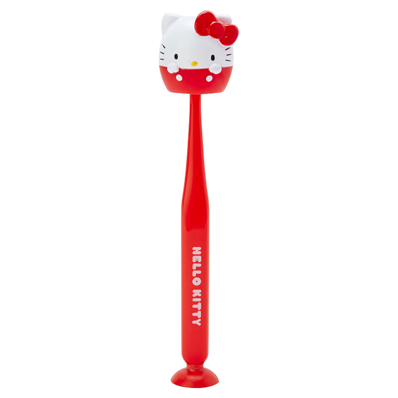 แปรงสีฟันพร้อมฝาครอบแปรงสำหรับเด็ก Sanrio Hello Kitty Toothbrush with Suction Cup & Cap