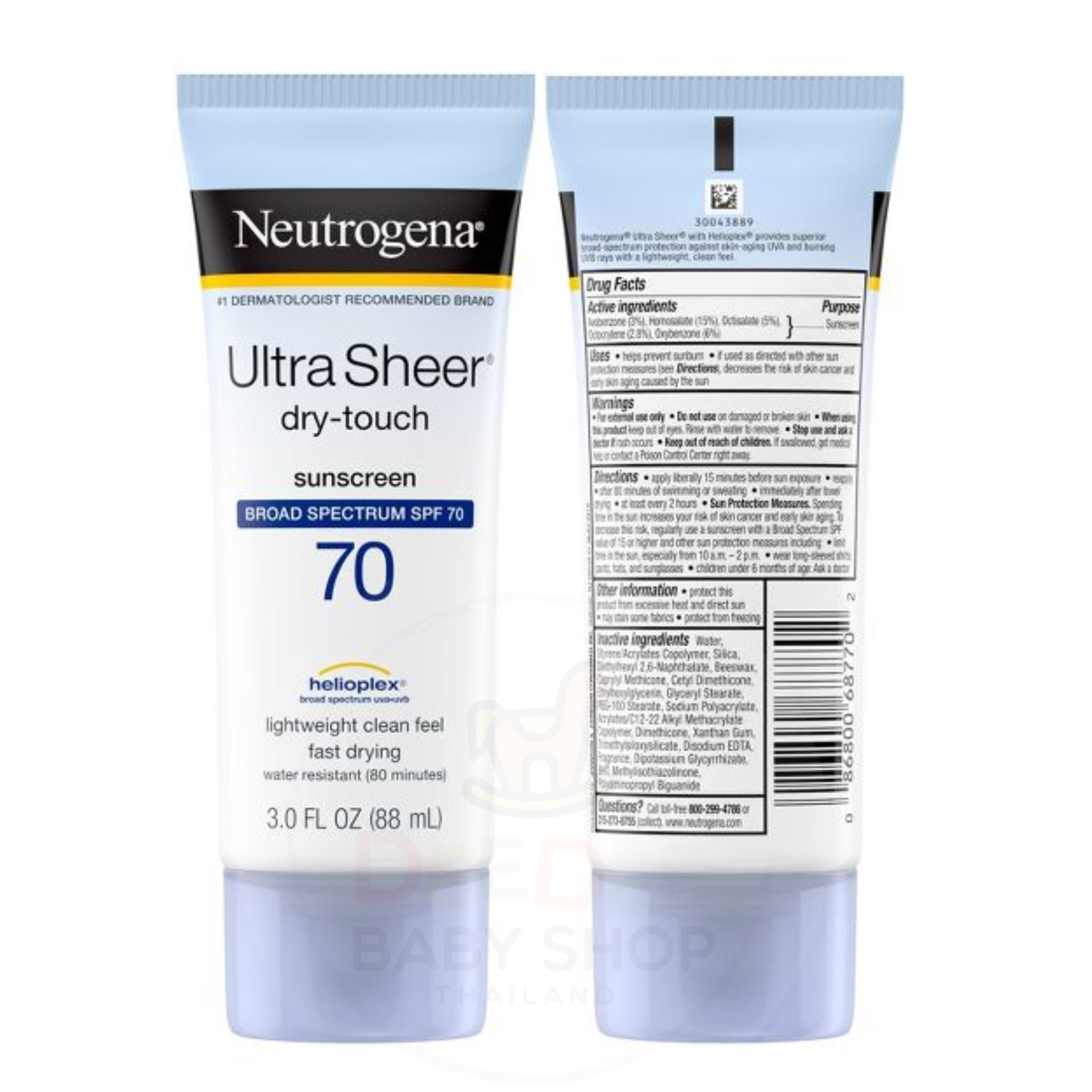 โลชั่นกันแดดสำหรับผิวหน้าและผิวกาย Neutrogena Ultra Sheer Dry-Touch Sunscreen Lotion SPF 70