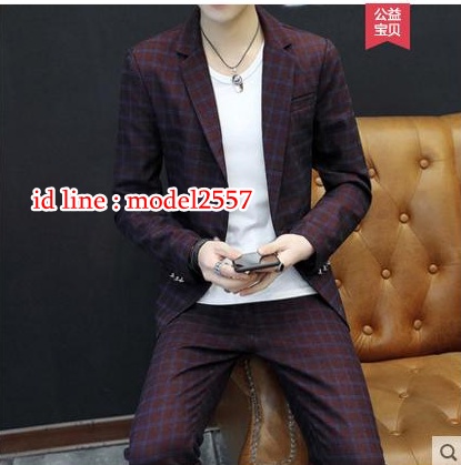 GO6201002 ชุดสูทลายสก็อต,เสื้อสูท,สูทงานเลี้ยง,สูทงานแต่ง,สูททำงาน,สูทผู้ชาย,สูทผู้หญิง,ชุดพนักงาน,เครื่องแบบพนักงาน,ยูนิฟอร์ม GO6201002 สีภาพ M-3XL