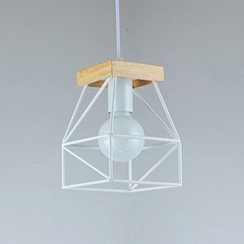 เฟลิก (Felix) โคมไฟเส้นลวดดัด หัวไม้ แขวนเพดาน โคมไฟขนาดเล็ก