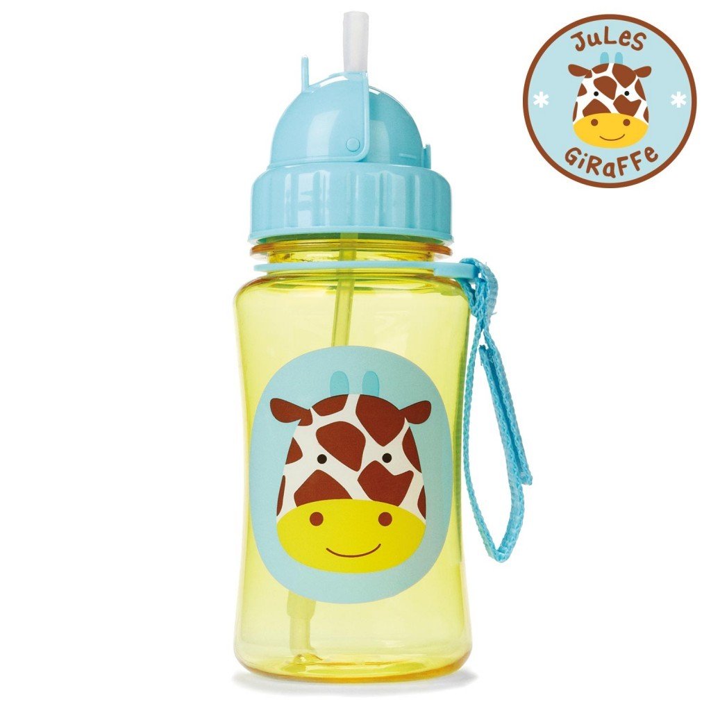 กระติกน้ำชนิดหลอดดูดพร้อมฝาปิด Skip Hop รุ่น Zoo Straw Bottle (Giraffe)