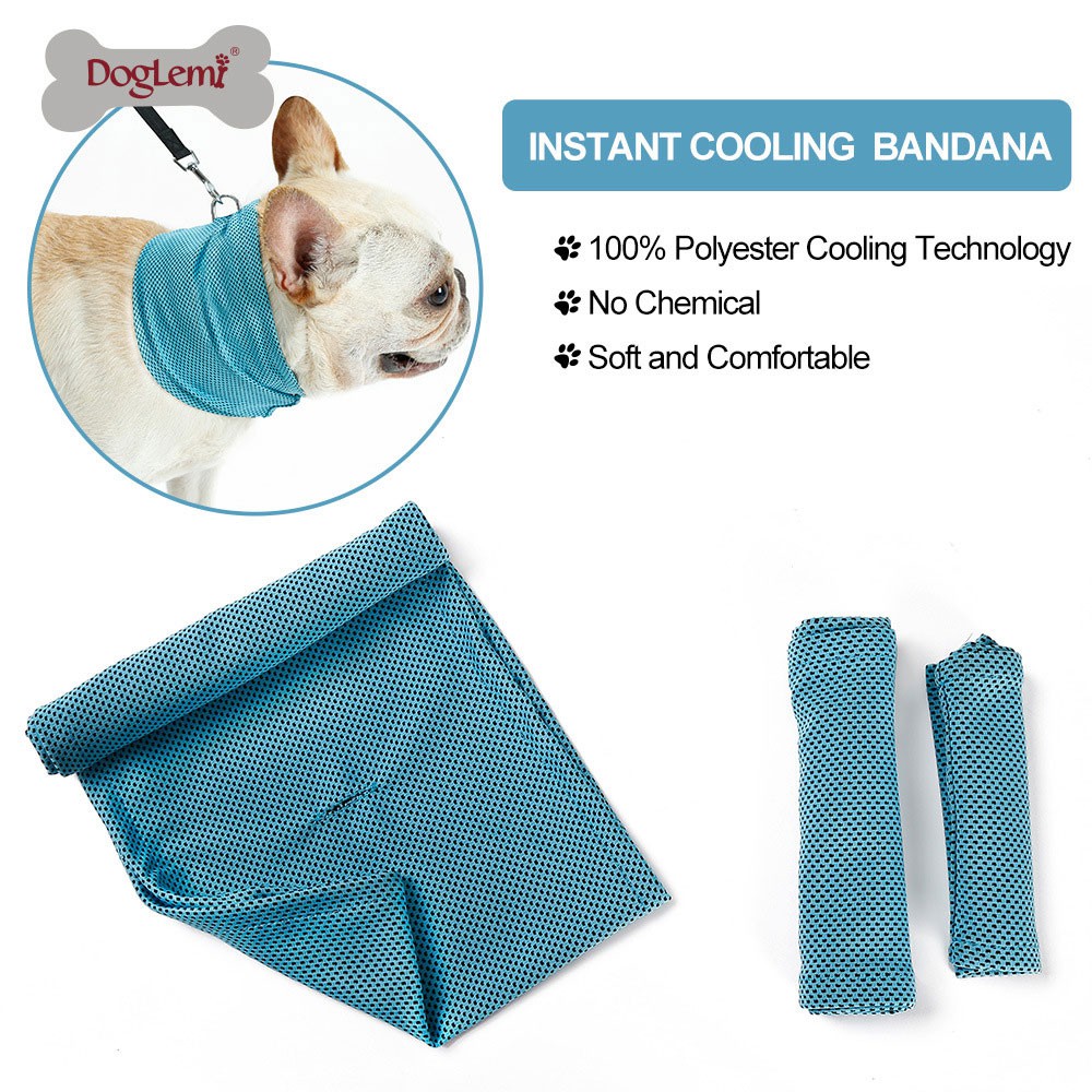 C70 ปลอกคอทำความเย็น ระบายความร้อนแบบสัมผัส ปลอกคอสัตว์เลี้ยง DogCoolingBandana ป้องกันโรคลมร้อน (Heatstroke)