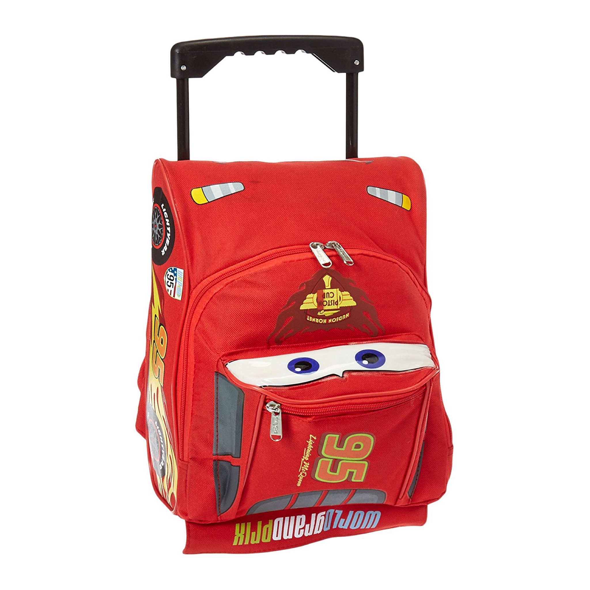 กระเป๋าเป้สะพายหลังพร้อมล้อลาก Ruz Disney Cars Lightning McQueen Toddler Rolling Backpack