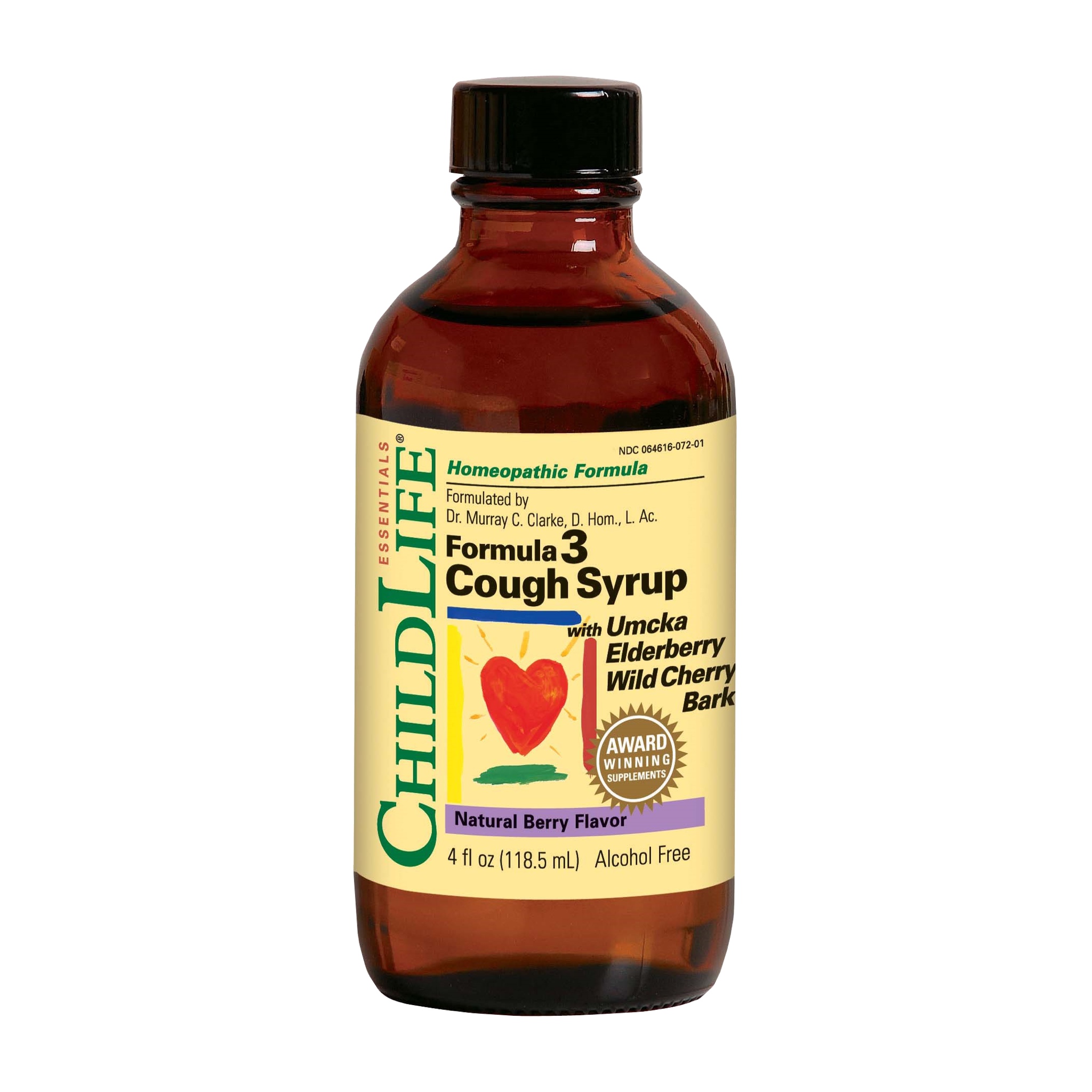 สมุนไพรบรรเทาอาการไอสำหรับเด็ก ChildLife Essentials Formula 3 Cough Syrup