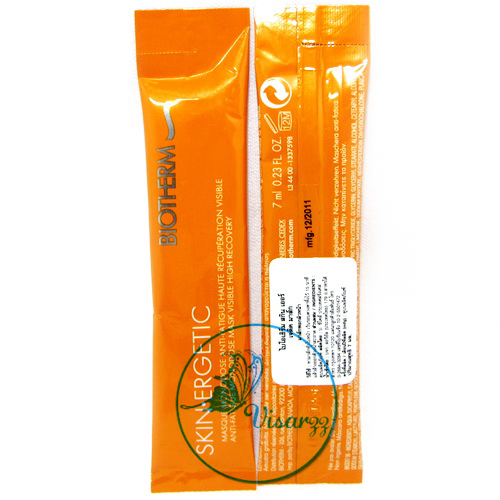 (Tester) Biotherm Skin Ergetic Anti-Fatigue Monodose Mask 7 mL ครีมมาส์กพอกผิวหน้า ต่อต้านความเหนื่อยล้า สูตรเร่งฟื้นฟูผิวทันที