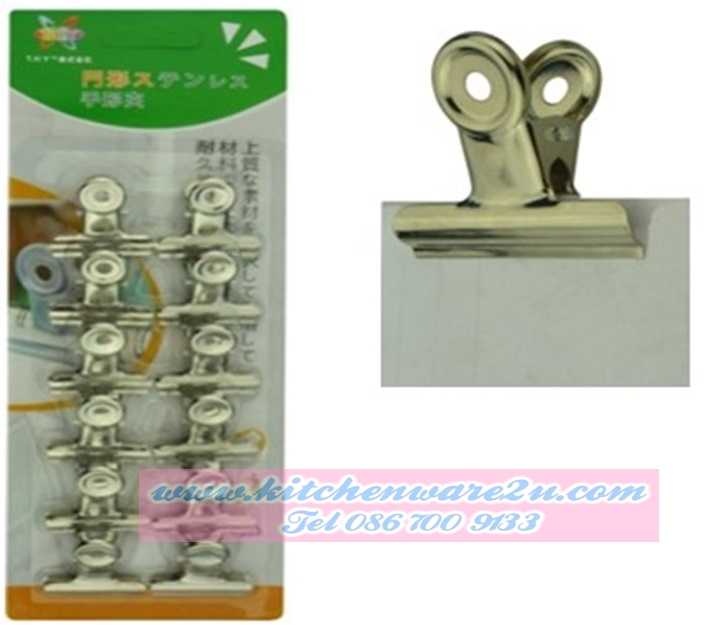 P01899 คลิปขาวปากแบน 31mm. 12 ตัว HY246-10 ราคาส่งต่อ 1 โหล:12 แพค 180 บ/โหล ส่ง 15 บาท ขายส่งทุกอย่าง 20 บาท