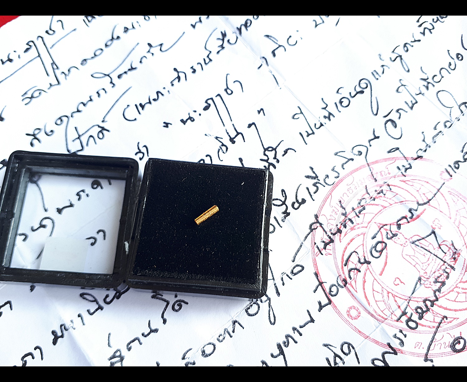 ตะกรุดนะฦาชา เนื้อทองคำ หลวงพ่อเอก สำนักสงฆ์เขาธัมมสรณ์