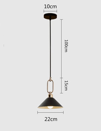 โคมไฟแขวนเพดานสไตล์โมเดิร์นมีห่วงจับสีทอง [YY062401]
