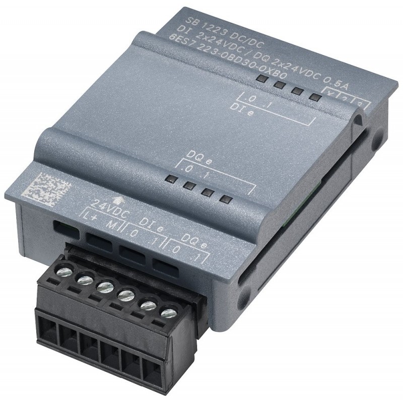 Siemens S7-1200 I/O Model:6ES7 223-0BD30-0XB0 Digital I/O SB 1223, 2 DI/2 DO, 2 DI 24 V DC/2 DO 24 V DC