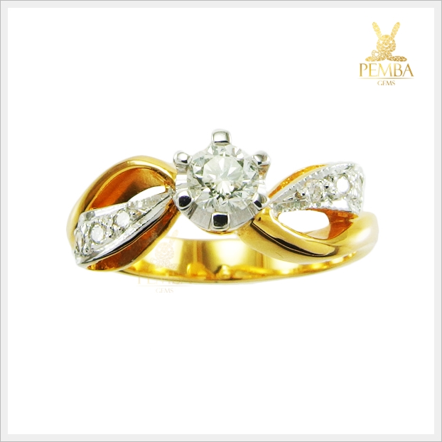 แหวนเพชรแท้ ทองแท้ ท่านหญิง(สามารถสั่งทำได้ค่ะ)