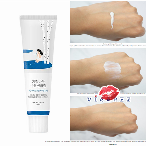 (ฉลากไทย รุ่น Original คาดฟ้า) Round Lab Birch Juice Moisturizing Sunscreen SPF50+ PA++++ 50mL ครีมกันแดดสูตรใหม่ พร้อมปกป้องแสงแดงสูงสุด 50 เท่า ให้ความชุ่มชื้นในตัว เนื้อบางเบาซึมไว ไม่เป็นคราบ ไม่ทำให้หน้ามัน ได้รับรางวัลที่เกาหลีหลายรางวัลเลยค่ะ