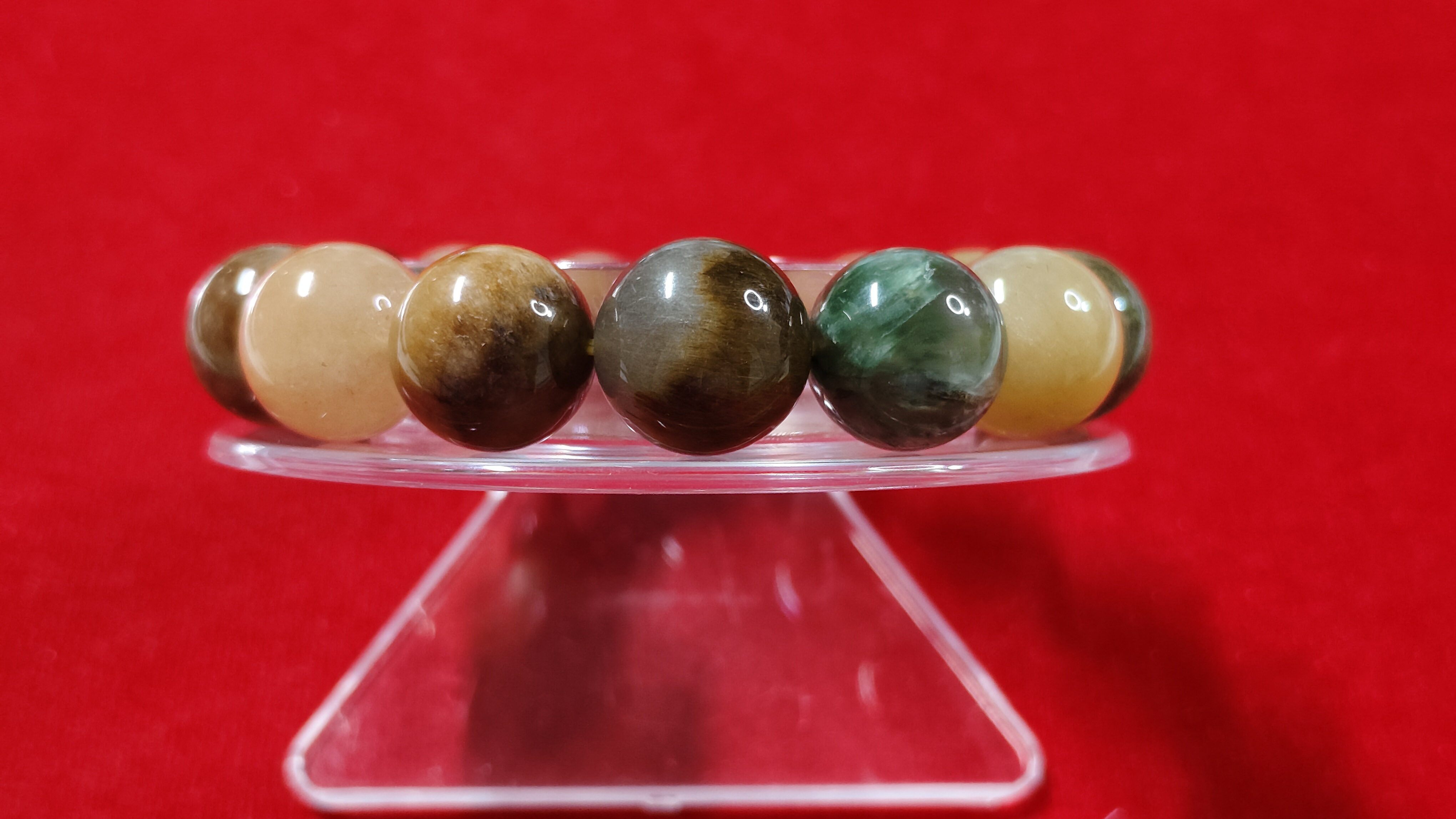 #ข้อมือหินไหมหลากสีรหัสbh-0042