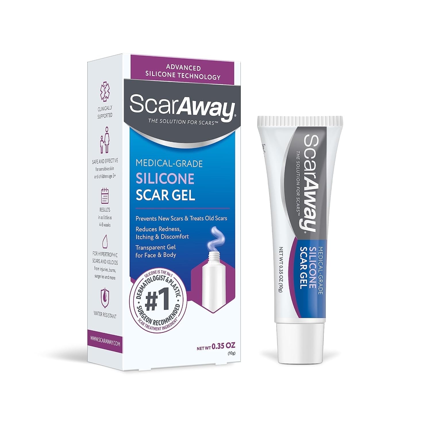 เจลซิลิโคนลดรอยแผลเป็น ScarAway Silicone Scar Gel (10g)