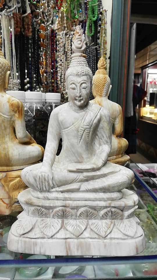 พระพุทธรูป (แกะสลักจากไม้กลายเป็นหิน)​ (สูง​9​นิ้ว​ หน้าตัก​5​นิ้ว​)