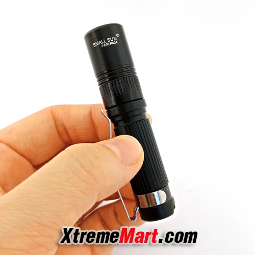 ไฟฉายมินิ SMALL SUN รุ่น ZY-R804 3W สว่าง 200LM แสงขาว Mini Pen Shaped Flashlight-AAA (สีดำ)